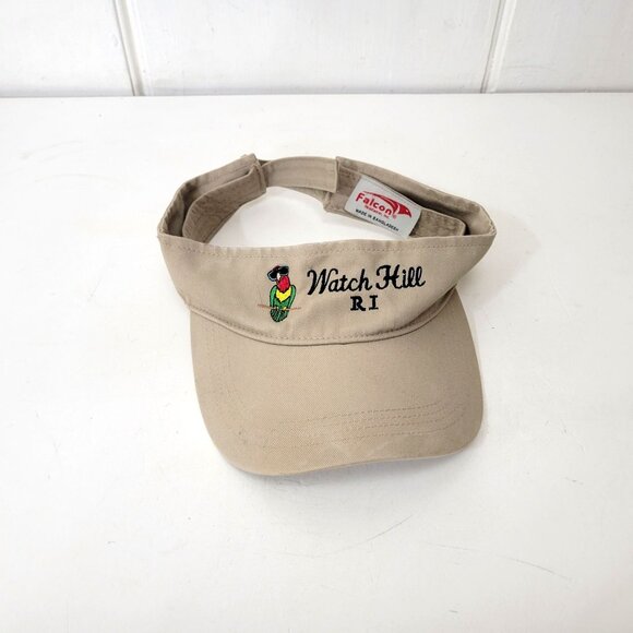 Watch Hill RI Embroidered Khaki Visor By Falcon Headwear - Picture 1 of 9
